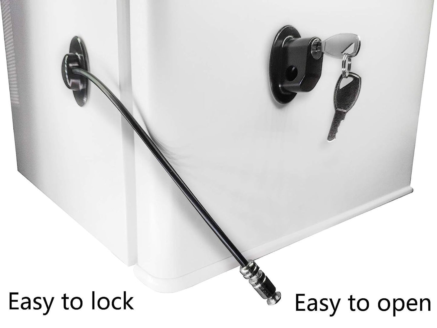 2 Pack Refrigerator Door Locks with 4 Keys, File Drawer Lock